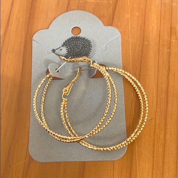 Gold hoop earrings - Picture 1 of 4